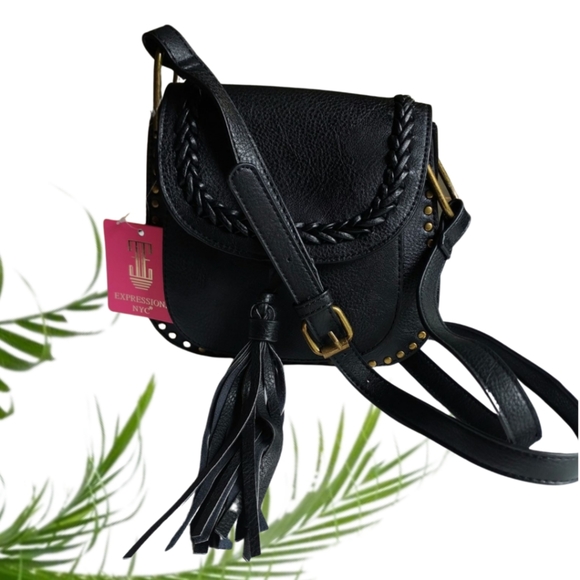 EXPRESSIONS NYC Women's Saddle Messenger Crossbody - Picture 1 of 7
